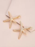 Starfish Design Hair Clip, Elegant Hair Accessories for Women & Girls, Minimalist Headwear for Thick Hair, Fashion Hair Acces...