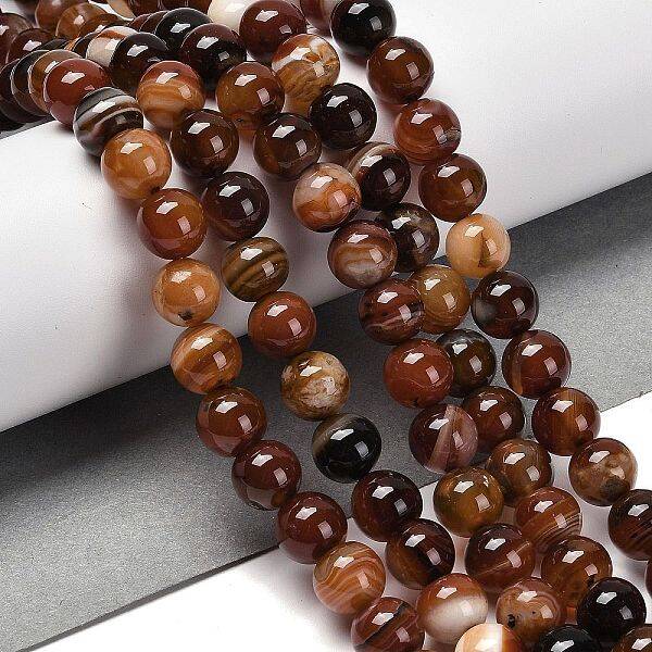 Natural Striped Agate/Banded Agate Beads Strands
