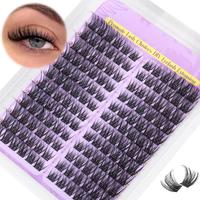 Individual False Eyelashes, 1 Box Natural Look Eyelash Extensions, Self Grafting Curl Eyelashes, Eye Makeup Enhancement False...