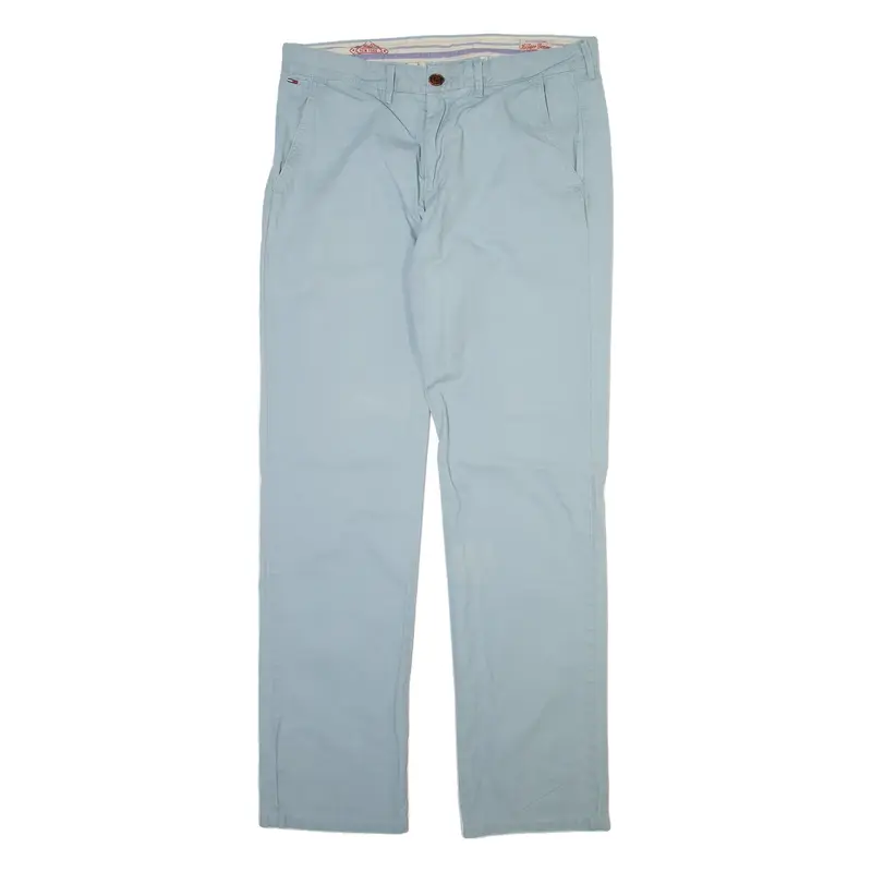TOMMY HILFIGER Mens Trousers Blue Regular Straight W34 L33