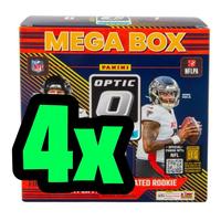 4 Boxes OPTIC donruss OPTIC football mega boxes
