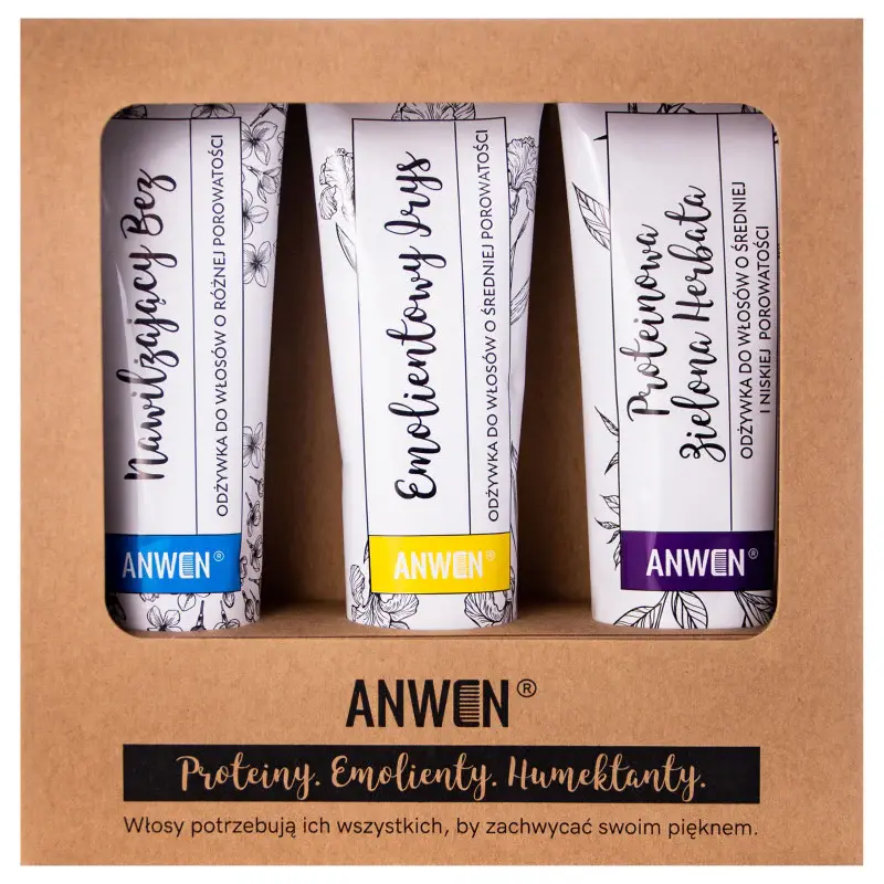Anwen Porous Conditioner Set Medium Hair 3X100Ml