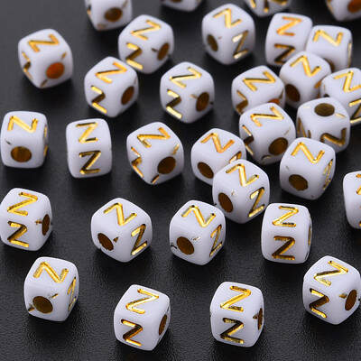 Opaque White Acrylic Beads