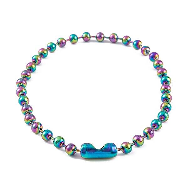 Ion Plating(IP) 304 Stainless Steel Ball Chain Necklaces for Women