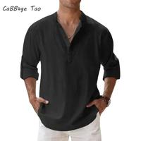 Spring New Men's Casual Slim Fit Polo Shirt Solid Color Breathable Button Long Sleeved Top Refreshing and Comfortable T-shirt