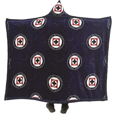 Cruz Azul wearable hooded blanket Sherpa style wearable  blanket hoodie