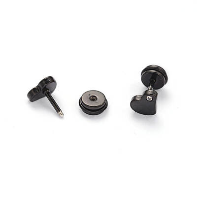 304 Stainless Steel Heart Earlobe Plugs