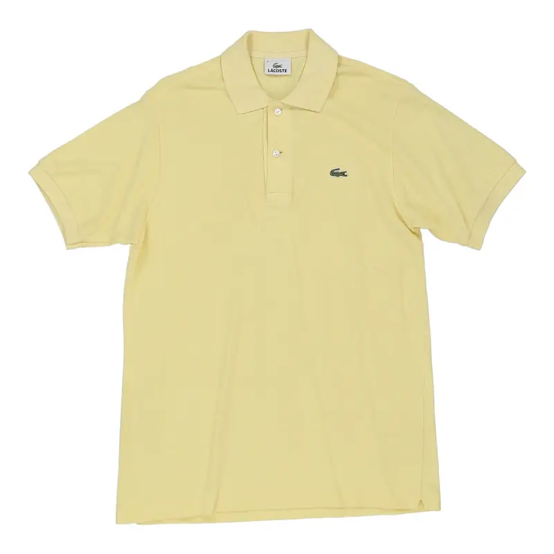 Lacoste Polo Shirt - Small Yellow Cotton