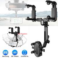 Rearview Mirror Phone Holder for Car - 360° Rotating and Retractable Mobile Phone Mount for Cars Rear View Mirrors, Adjustab...