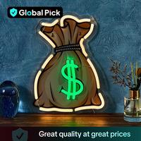 Money Bag Design Neon Sign, 1 Count USB Powered Creative Money Bag Design Neon Light, Decorative Light for Home Party Festiva...