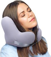 Noise-canceling Travel Neck Pillow,  made of premium memory foam, suitable for air travel, comes with a storage bag, and is i...