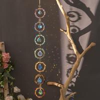 Crystal Sun Catcher, 1 Count Colorful Stone Rainbow Maker, Exquisite Sun Catcher Windchimes for Courtyard Garden Living Room...