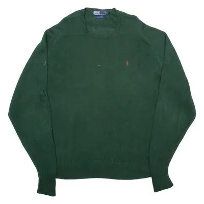 POLO RALPH LAUREN Mens Jumper Green Tight Knit L