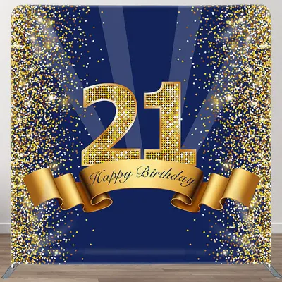 Aperturee Navy Blue Glitter Fabric Backdrop Cover for Birthday - Aperturee