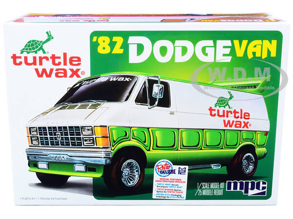 Skill 2 Model Kit 1982 Dodge Van Custom Turtle Wax 2-in-1 Kit 1/25 Scale Model by MPC