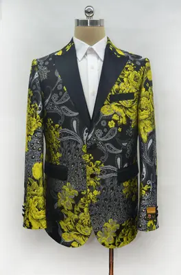 Fashion-8#  Gold - Mens Wholesale Blazers