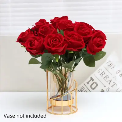 Artificial Rose Flower, 12pcs Creative Diy Spring Romantic Decorative Flower for Wedding Centerpieces Bouquet Home Decoration...