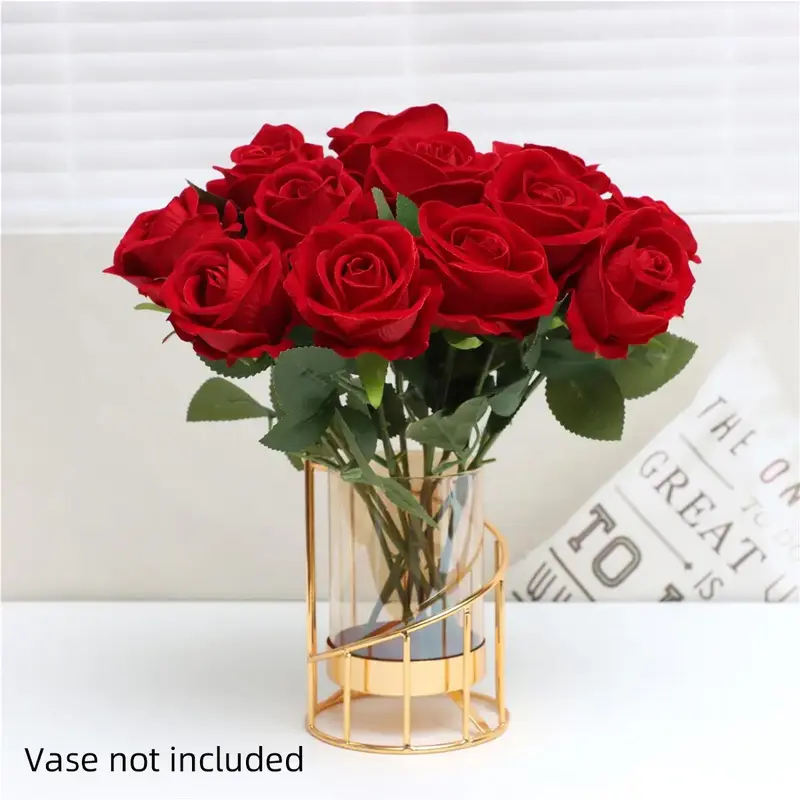 Artificial Rose Flower, 12pcs Creative Diy Spring Romantic Decorative Flower for Wedding Centerpieces Bouquet Home Decoration...