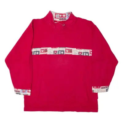 Womens Sweatshirt Red High Neck M