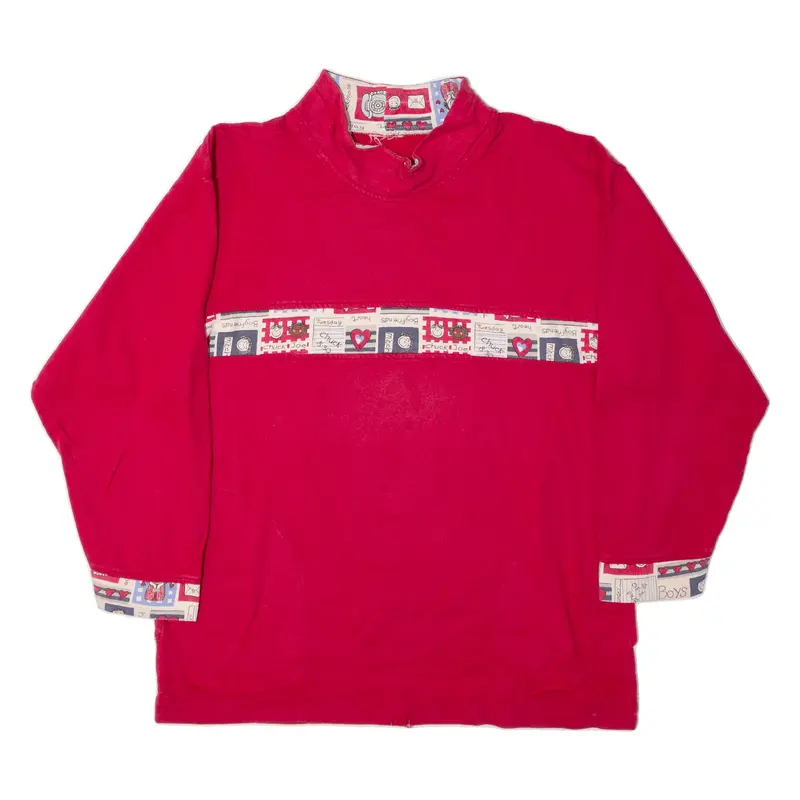 Womens Sweatshirt Red High Neck M