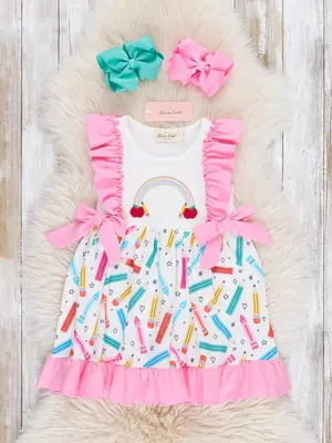Crayon Sprinkles Ruffle Dress