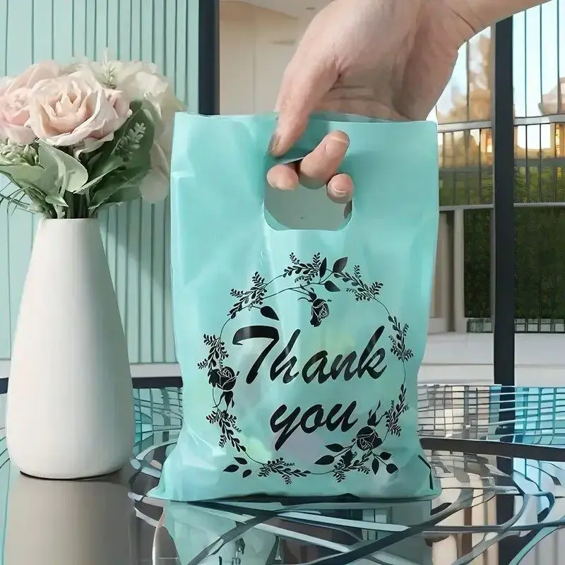 Letter Pattern Thank You Gift Bag, Creative Alphabet Wrap Gift Bag, Cosmetics Accessories Jewelry Tote Bag, Shopping Bag, Fes...