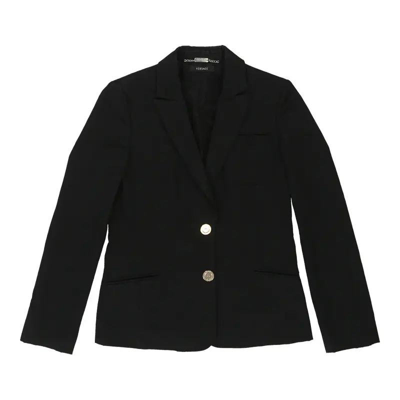 Versace Blazer - Medium Black Wool | Size: medium