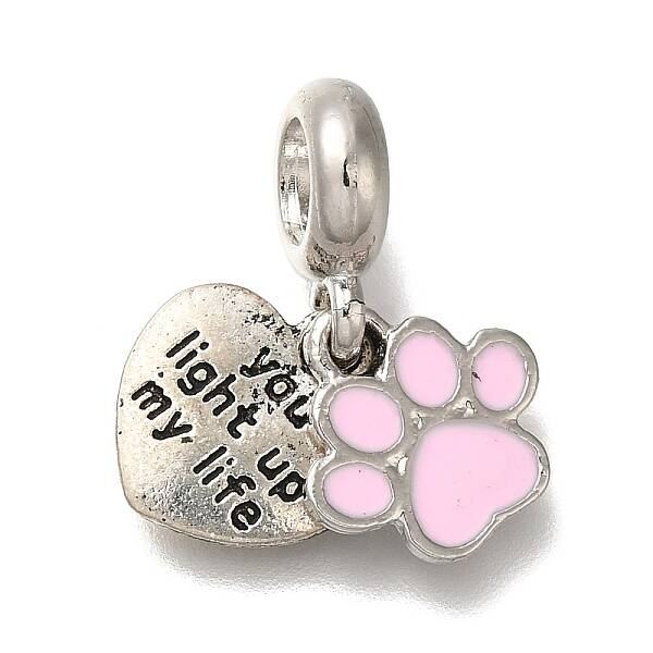 Rack Plating Alloy Enamel European Dangle Charms