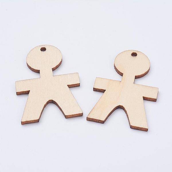 Undyed Wood Pendants