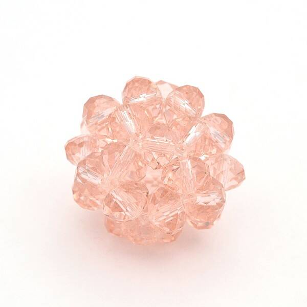 Transparent Glass Crystal Round Woven Beads