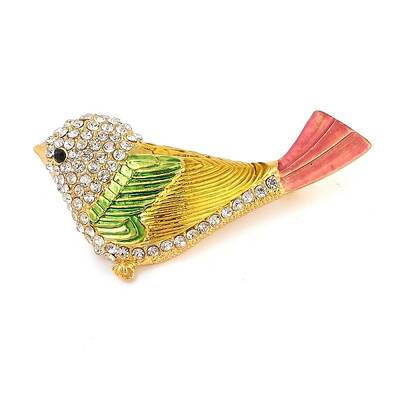 Bird Zinc Alloy Rhinestone Pins