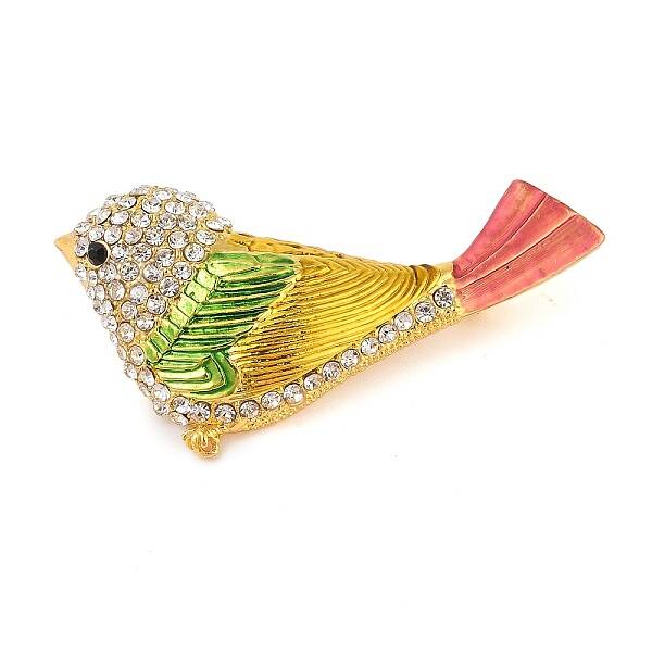 Bird Zinc Alloy Rhinestone Pins