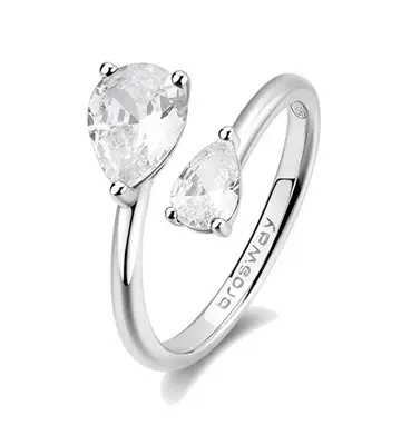 Brosway Open ring in silver white infinity fantasy FIW118 - Circuit: 56 mm