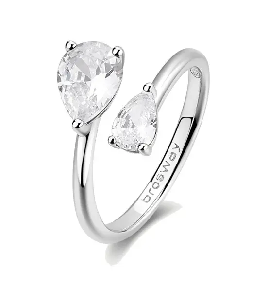 Brosway Open ring in silver white infinity fantasy FIW118 - Circuit: 56 mm