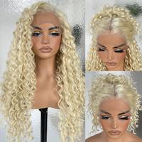 LOVSOUL 26Inch Curly Lace Front Wig for Black Women, 13x6 HD Glueless Curly Lace Front Wigs Pre-Plucked, 200 Density Syntheti...