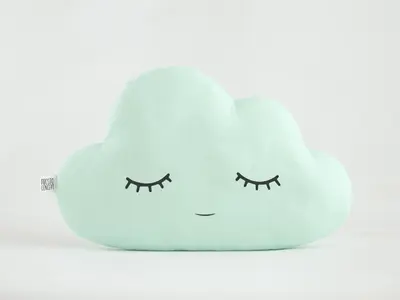 Green Mint Cloud Pillow