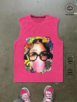 Unisex's Casual Hip-hop Loose Heavy Cotton Tank Top, Street Style Comfortable and Durable Sleeveless Relaxed Tank Top, Sui...