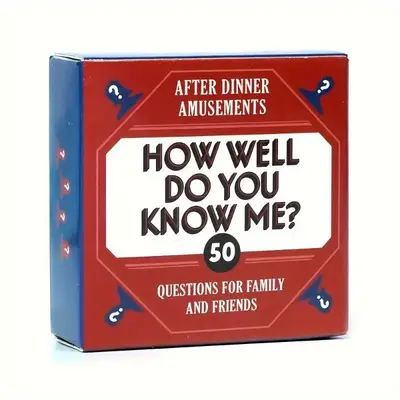 How Well Do You Know Me? Party Game Card, 1 Box Fun Party Game Card for Family & Friends, Perfect for Birthday Parties & Holi...