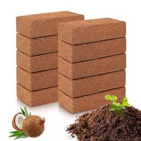 Organic Coco Coir Bricks - 100% Natural Compressed Coco Peat Brick for Herbs, Flowers, and House Plants Organic Coco Outdoor ...