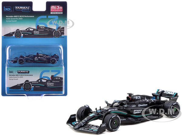 Mercedes-AMG F1 W14 E Performance #63 George Russell Formula One F1 Italian GP (2023) Global64 Series 1/64 Diecast Model ...