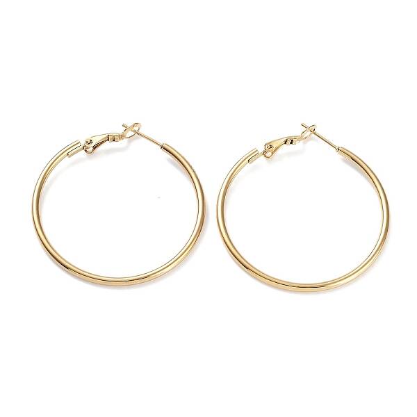 Ring 304 Stainless Steel Hoop Earrings for Women Men