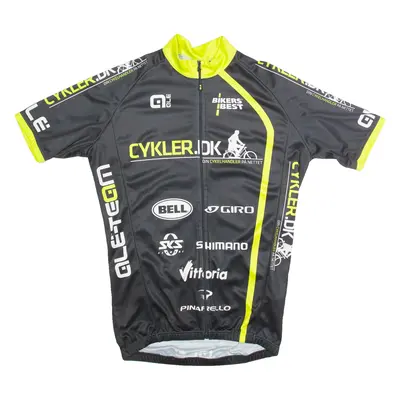 ALE Cycling Zip Up Mens Jersey Black High Neck S