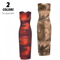 GRACE KARIN Women Side Slit Party Dress Sleeveless Crew Neck Ruched Bodycon Dress Formal Casual wedding guest dresses