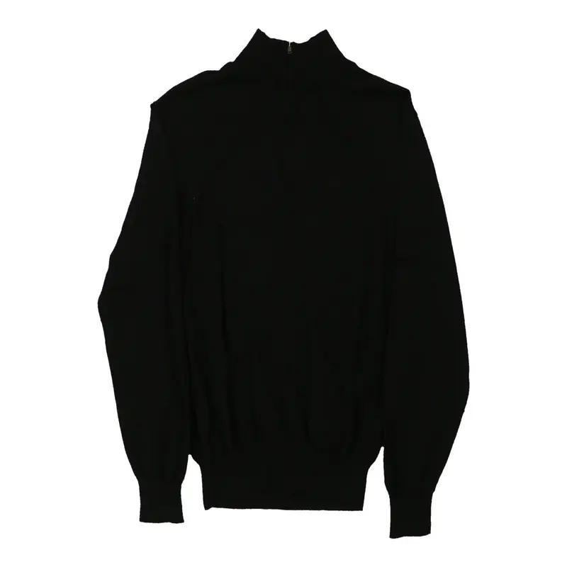 Valentino 1/4 Zip - Small Black Wool