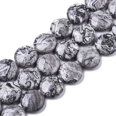 Natural Map Stone/Picasso Stone/Picasso Jasper Beads Strands
