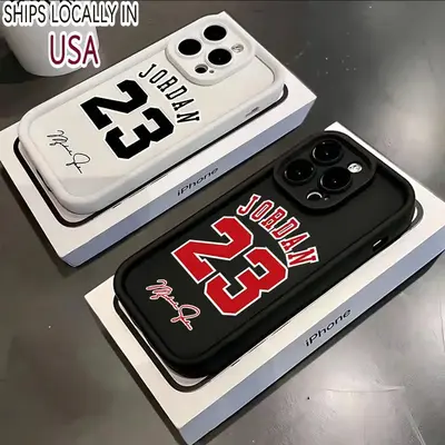 Super Star J-Jordan 23 Basketball Pattern Phone Case for IPhone 16 15 14 13 12 11 Pro Max Luxury Shockproof Protection Smartp...