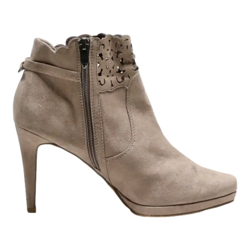 TAMARIS Ankle Boots Grey Leather Womens UK 6