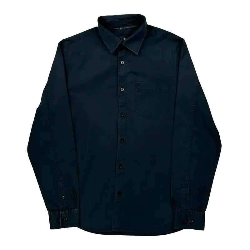 Armani Exchange Shirt - Medium Black Cotton