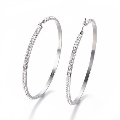 304 Stainless Steel Big Hoop Earrings