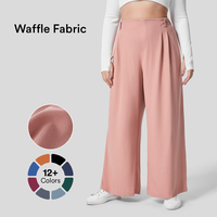 Halara High Waisted Plicated Side Pocket Wide Leg Waffle Casual Plus Size Pants #summer Loose Style Comfortable Fit Timeless#...